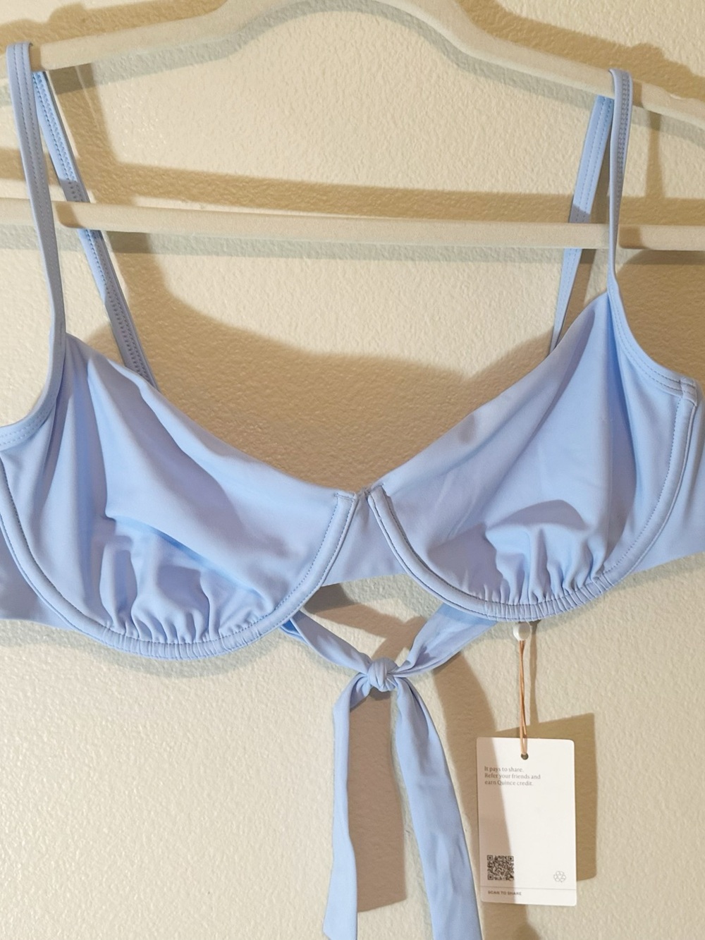 Quince baby blue Underwire Bikini Top